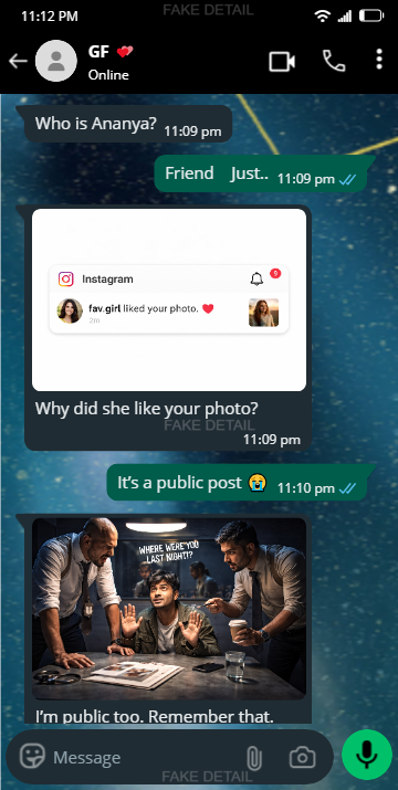 GF BF funny chat image