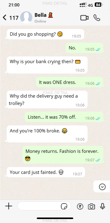 Friend funny chat image