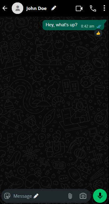 Whatsapp Chat dark image